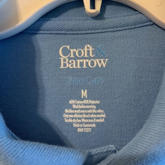 Croft and Barrow Medium light blue polo shirt - Picture 2 of 5